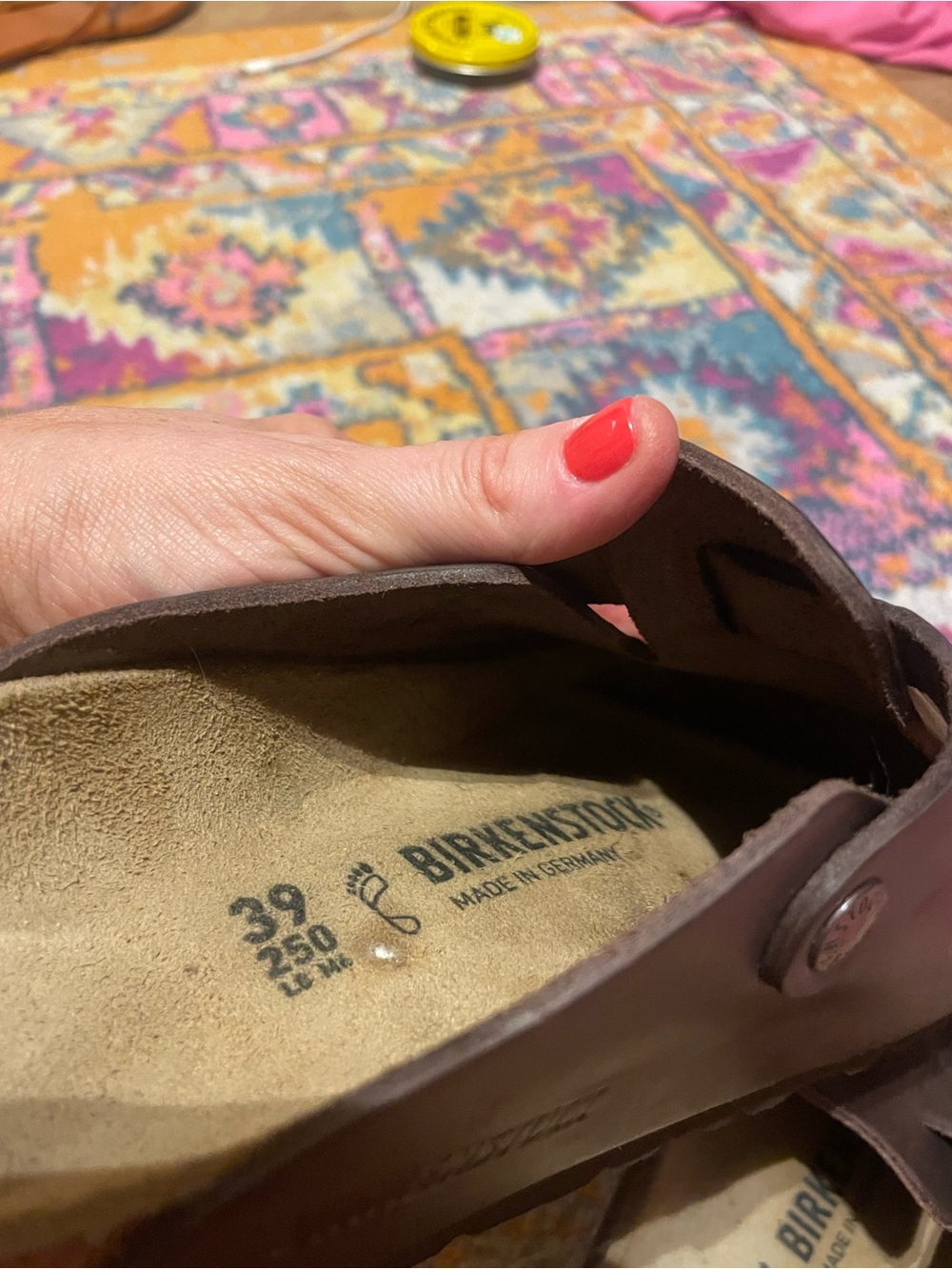 Birkenstock Boston Clogs Brown Leather Slip-On - Picture 9 of 9